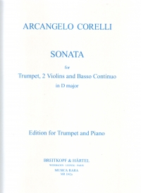 Corelli Sonata D Leisinger Trumpet & Piano Sheet Music Songbook