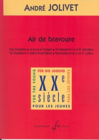 Jolivet Air De Bravoure For Trumpet & Piano Sheet Music Songbook