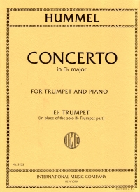 Hummel Concerto Ebmaj Eb Trumpet Part Only Sheet Music Songbook
