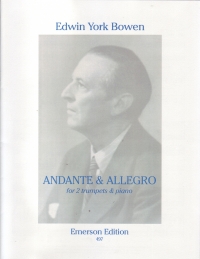 Bowen Andante & Allegro 2 Trumpets & Piano Sheet Music Songbook