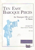Ten Easy Baroque Pieces For Tumpet & Piano Sheet Music Songbook