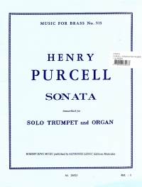 Purcell Sonata For Trumpet & Organ Sheet Music Songbook