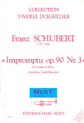 Schubert Impromptu Op90 No 3 Trumpet & Piano Sheet Music Songbook