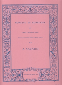 Savard Morceau De Concours Cornet & Piano Sheet Music Songbook