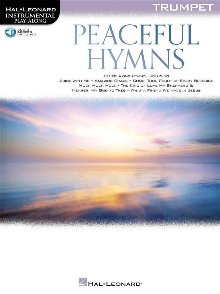 Peaceful Hymns For Trumpet Instrumental Play-along Sheet Music Songbook