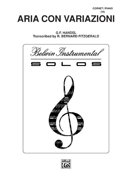 Handel Aria Con Variazioni Fitzgerald Cornet & Pf Sheet Music Songbook