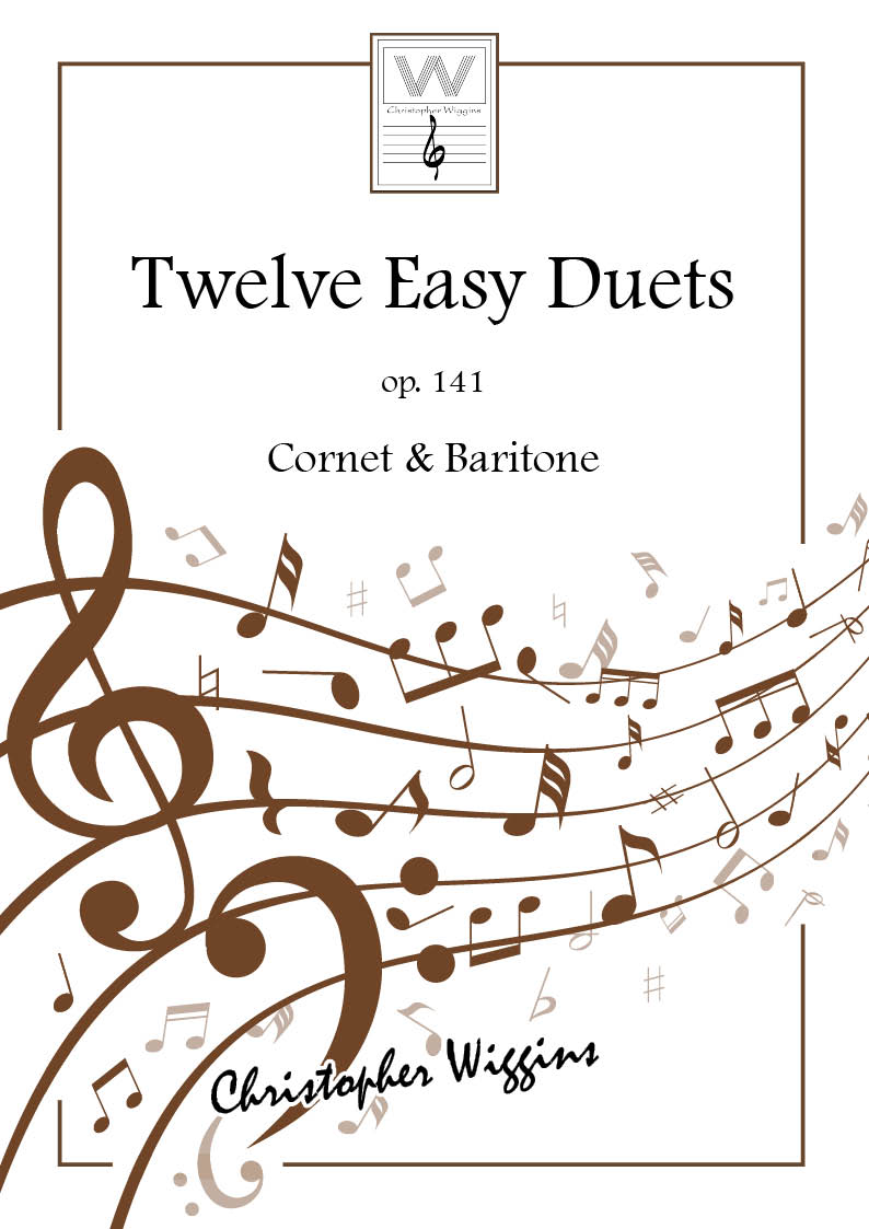 Wiggins Twelve Easy Duets Op141 Cornet & Baritone Sheet Music Songbook