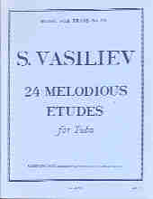 Vasiliev 24 Melodious Etudes Tuba Sheet Music Songbook