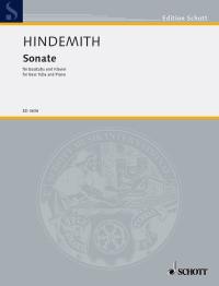 Hindemith Sonata Bass Tuba & Piano Sheet Music Songbook