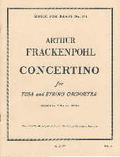 Frackenpohl Concertino For Tuba Sheet Music Songbook