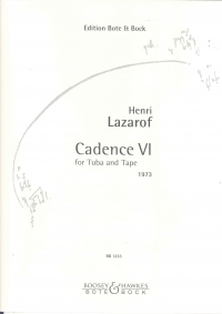 Lazarof Cadence Vi  Playing Score Sheet Music Songbook