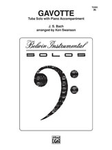 Bach Gavotte Arr. Swanson Tuba & Piano Sheet Music Songbook
