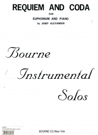 Alexander Requiem & Coda Euphonium & Piano Sheet Music Songbook