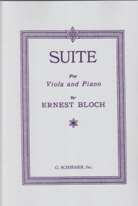 Bloch Suite Viola & Piano Sheet Music Songbook