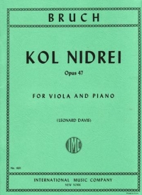 Bruch Kol Nidrei Op47 Viola Sheet Music Songbook