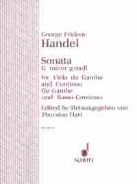 Handel Sonata Gmin Dart Viola & Piano Sheet Music Songbook