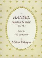 Handel Sonata Op1/6 Gmin Pilkington Viola Sheet Music Songbook