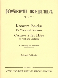 Reicha Concerto Op2 No 1 Eb Viola & Orchestra Sheet Music Songbook