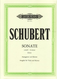 Schubert Sonata (arpeggione) Amin D821 Viola Sheet Music Songbook