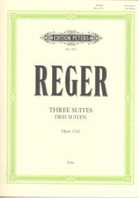 Reger Three Suites Op131d Viola Solo Sheet Music Songbook