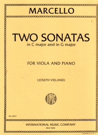 Marcello Sonatas (2) C & G (vieland) Viola & Piano Sheet Music Songbook