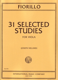 Fiorillo Studies (31) Vieland Viola Sheet Music Songbook