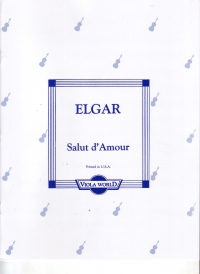 Elgar Salut Damour Viola World Sheet Music Songbook