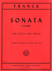 Franck Sonata A (vieland) Viola Sheet Music Songbook