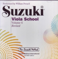 Suzuki Viola School Vol 6 Cd Sheet Music Songbook