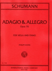 Schumann Adagio & Allegro Op70 Viola & Piano Sheet Music Songbook