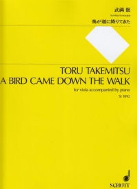 Takemitsu A Bird Came Down The Walk Viola Sheet Music Songbook