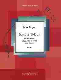 Reger Sonata Bb Op107 Viola Sheet Music Songbook