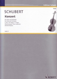 Schubert Concerto C Viola & Orch (piano Reduction) Sheet Music Songbook