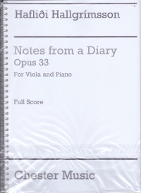 Hallgrimsson Notes From A Diary Op33 Viola & Piano Sheet Music Songbook
