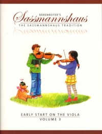Sassmannshaus Early Start On The Viola Vol 3 Sheet Music Songbook
