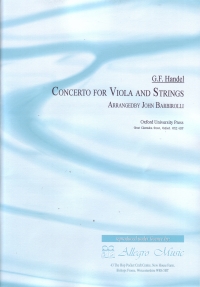 Handel Concerto For Viola  Viola & Piano Sheet Music Songbook