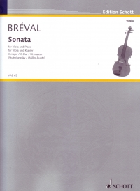 Breval Sonata C Major Viola & Piano Sheet Music Songbook