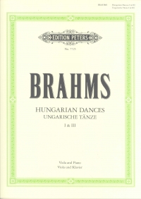 Brahms Hungarian Dances 1 & 3 Viola & Piano Sheet Music Songbook