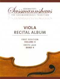 Viola Recital Album Vol 4 Sassmannshaus Sheet Music Songbook