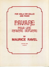 Ravel Pavane Pour Une Infante Defunte Viola & Pf Sheet Music Songbook