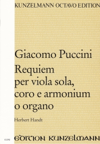 Puccini Requiem Viola Solo Sheet Music Songbook