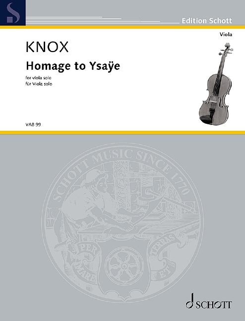 Knox Homage To Ysaye Viola Solo Sheet Music Songbook