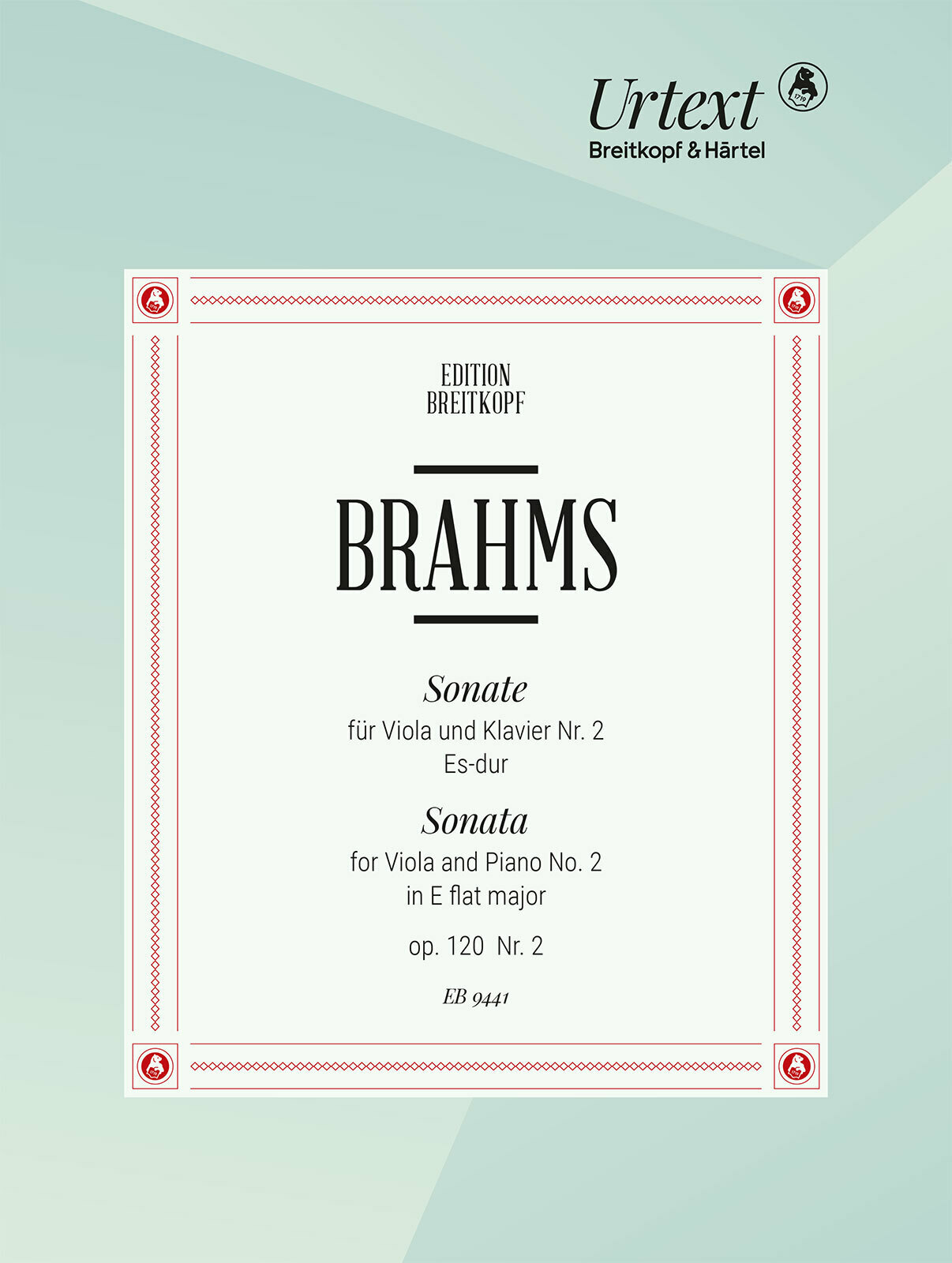 Brahms Sonata No 2 Op120 Viola & Piano Sheet Music Songbook