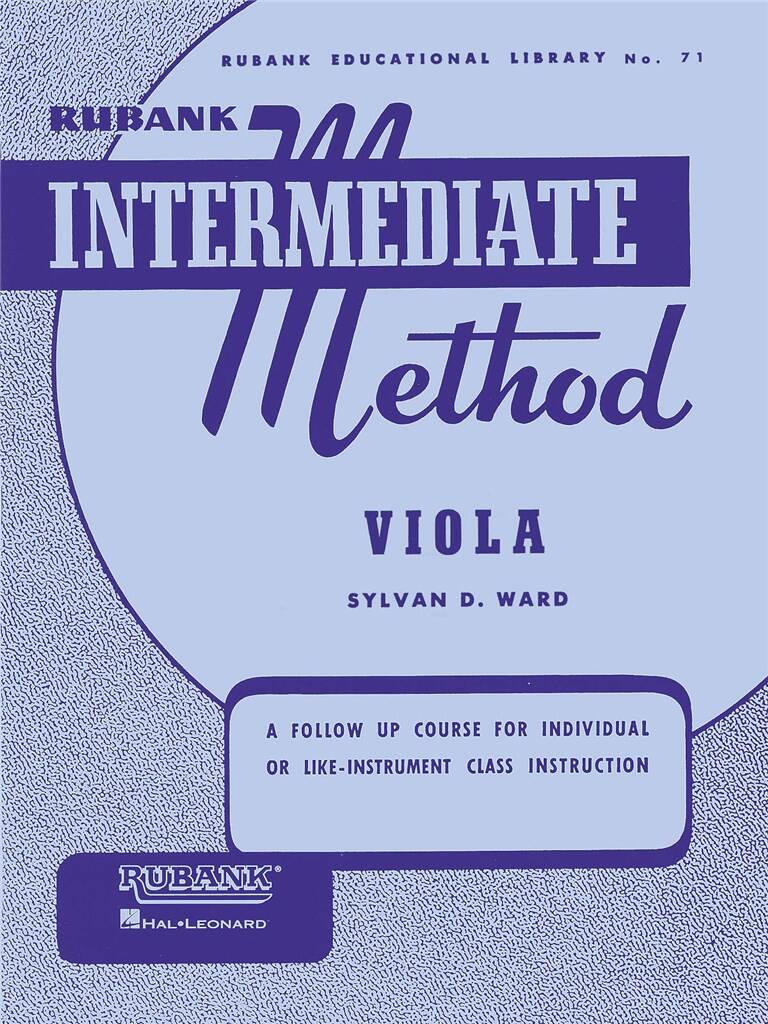 Rubank Intermediate Method Viola Ward Sheet Music Songbook