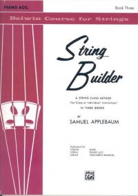 String Builder 3 Applebaum Piano Accompaniment Sheet Music Songbook