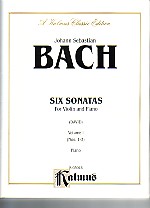 Bach Sonatas (6) Vol 1 1-3 Violin Sheet Music Songbook