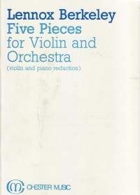 Berkeley Five Pieces For Violin & Orch (pno Reduc) Sheet Music Songbook