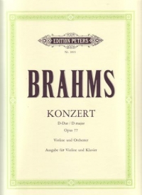 Brahms Concerto Op77 D Klingler Violin & Piano Sheet Music Songbook