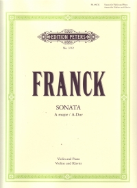 Franck Sonata A Violin Sheet Music Songbook