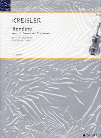Kreisler Rondino On Theme Of Beethoven  Violin Sheet Music Songbook